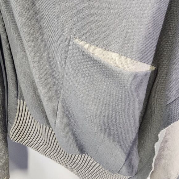 Cabi Cardigan Sweater Womens Size Medium Open Front Waterfall Pocket Sage 5132 - Picture 6 of 9